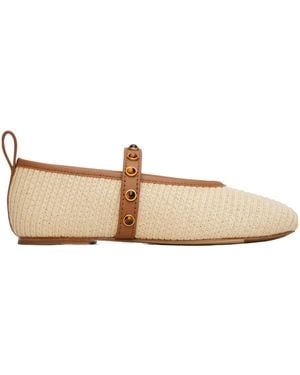 Rag & Bone Spire Straw Mary Jane Ballet Flats - Natural