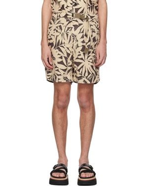 Sacai Logo Pattern Shorts - Black