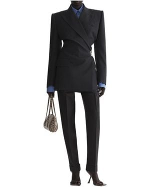 Mugler Twisted Double Breasted Jacket - Black