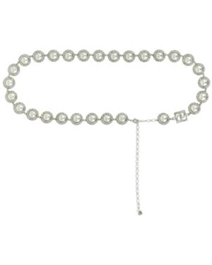 Magda Butrym Embellished Chain Linked Belt - White