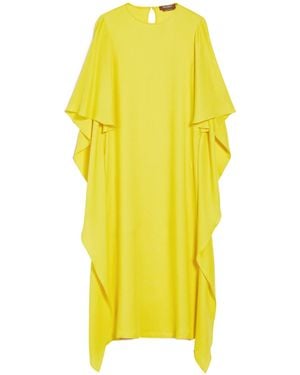 Max Mara Batwing-Sleeves Midi Dress - Yellow