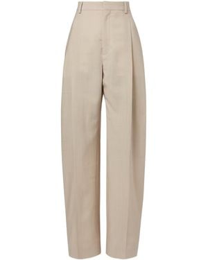Wardrobe NYC Mid-Rise Straight-Leg Casual Pants - Natural