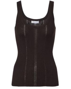 Gabriela Hearst Pointelle Wool Tank Top - Black