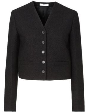 Fendi Bouclé Wool Jacket - Black