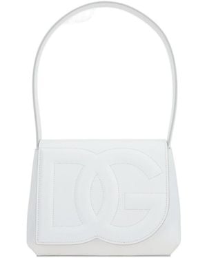 Dolce & Gabbana Dg Logo Embossed Shoulder Bag - White