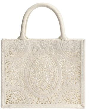 Dior Small Book Tote With Strap - Natural