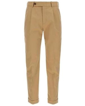 McQueen Concealed-Fastening Tailored Trousers - Natural