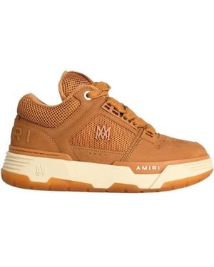 Amiri 'Wheat' Leather Blend Trainers - Brown