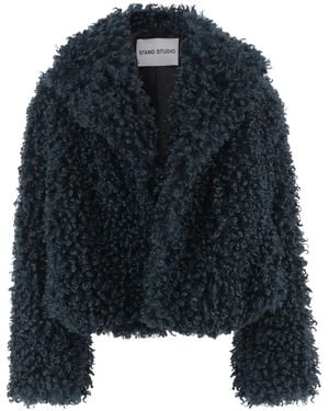 Stand Studio Samara Faux-Fur Jacket - Black