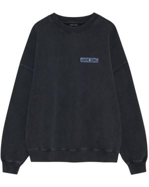 Anine Bing Crew Neck Long-Sleeved Sweatshirt - Black