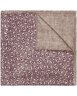 Brunello Cucinelli Logo Patch Patterned Pocket Square - Pink