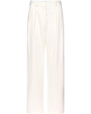Loulou de Saison Alio Pleated Tailored Trousers - White