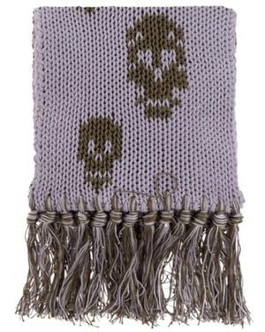 McQueen Tasseled Scarf - Purple