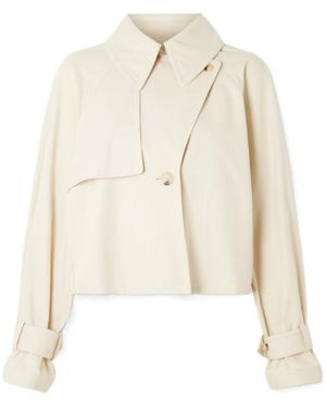 JOSEPH Suber Cropped Cotton-Gabardine Jacket - Natural