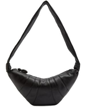 Lemaire Croissant Medium Grained Leather Shoulder Bag - Black