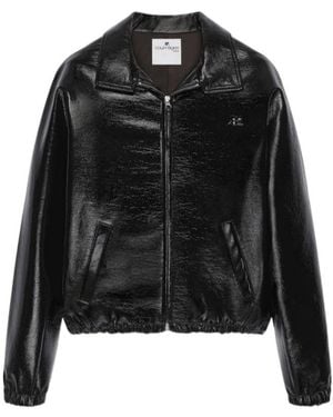 Courreges Pockets Zip-Up Jacket - Black