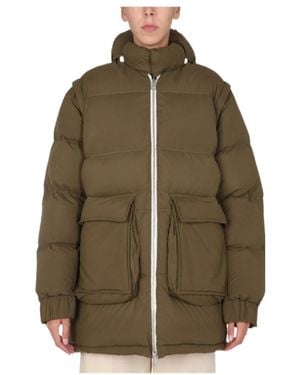 Sunnei Removable Sleeved Puffy Down Jacket - Brown