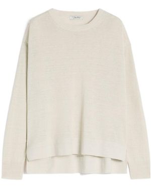 Max Mara Linen Yarn Jumper - Natural