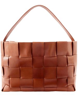 St. Agni Woven Leather Shoulder Bag - Brown