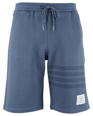 Thom Browne Rwb Striped Shorts - Blue