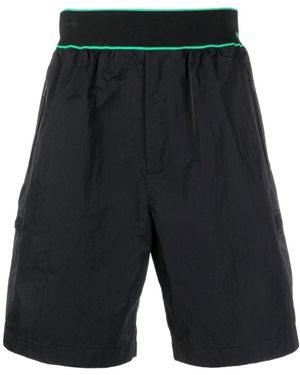 Bottega Veneta Elasticated Waistband Reverse Logo Shorts - Grey