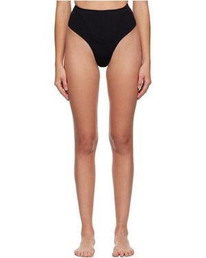 Mugler Corset High-Waist Bikini Bottoms - Black