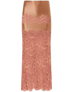 Rabanne Rabanne Lace Midi Skirt - Pink