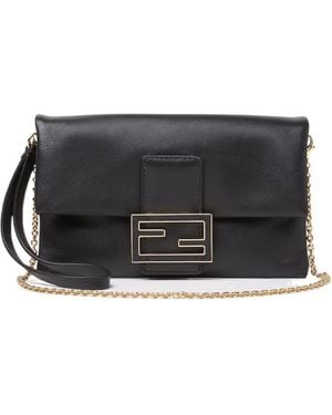 Fendi Mamma Baguette Pouch - Black