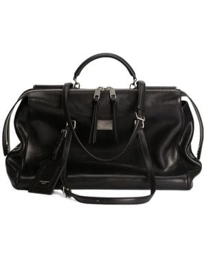Dolce & Gabbana Vittoria Logo Plaque Bag - Black