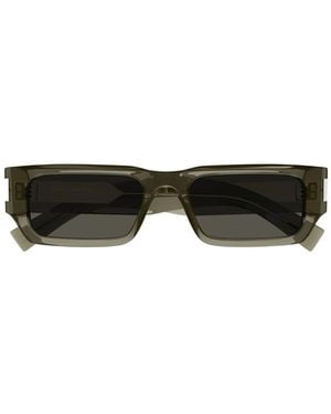 Saint Laurent Eyewear Sl 660 Rectangular Sunglasses - White