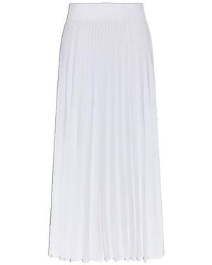 Balmain Elastic Waist Midi Skirt - White
