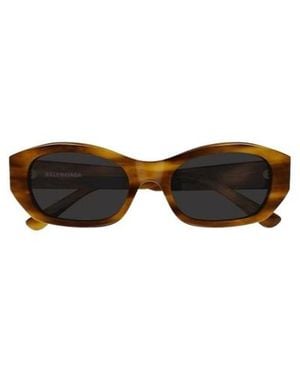 Balenciaga Eyewear Oval Frame Sunglasses - White