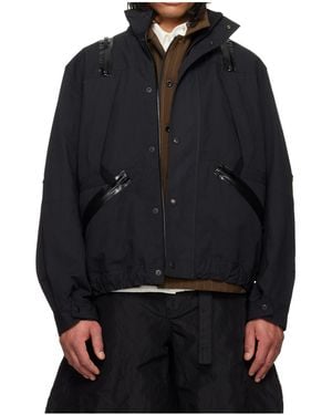 Sacai Stand-Up Collar Casual Jacket - Black
