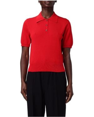 A.P.C. Button Short-Sleeve Polo Shirt - Red