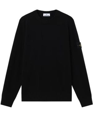 Stone Island Long-Sleeve Crew-Neck Sweater - Black