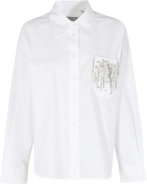 Essentiel Antwerp Embellished Pocket Shirt - White