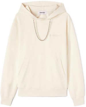 Ambush Ball-Chain Organic Cotton Hoodie - White