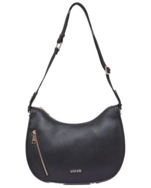 Liu Jo Medium Zip-Up Hobo Bag - Black