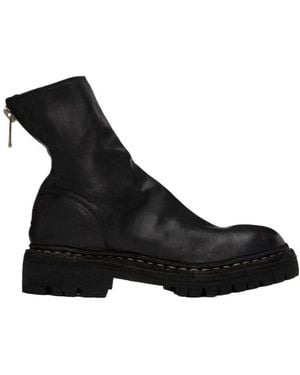 Guidi Zippered Short Boots - Black