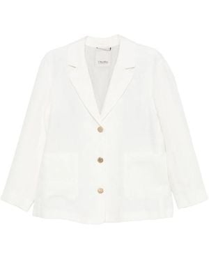 Max Mara Long-Sleeved Casual Jacket - White