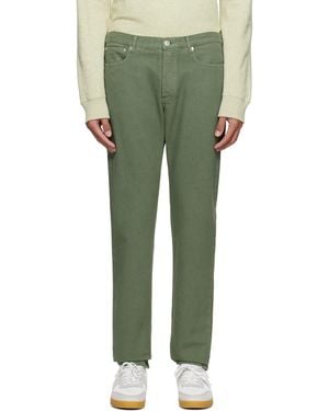 A.P.C. Mid-Rise Tapered Jeans - Green