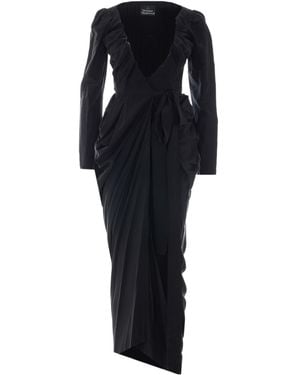Vivienne Westwood Kendall Draped Wrap Dress - Black