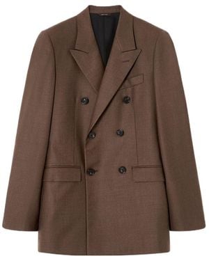 Loro Piana Double-Breasted Blazer - Brown