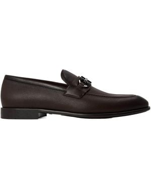Ferragamo Grained Loafer - Black