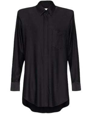 Alexandre Vauthier Plain Jersey Mini Shirt Dress - Black