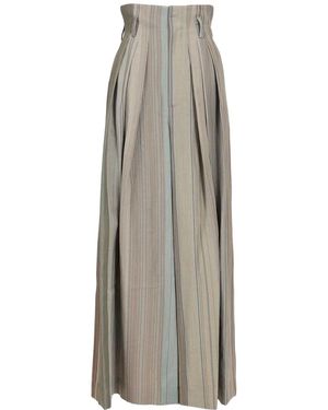 Vivienne Westwood Bag Pleated Wide-Leg Trousers - Grey