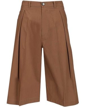 Barena Amado Pleated Bermuda Trousers - Brown