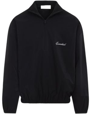 Fear Of God Logo-Embroidered Half-Zip Jacket - Black