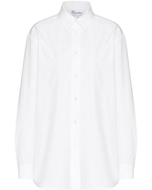 RED Valentino Large Profile Poplin Shirt - White