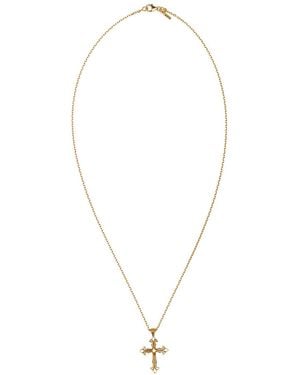 Emanuele Bicocchi Cross-Pendant Necklace - Metallic